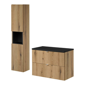 Mueble bajo lavabo con puertas Skelbolu [en.casa]