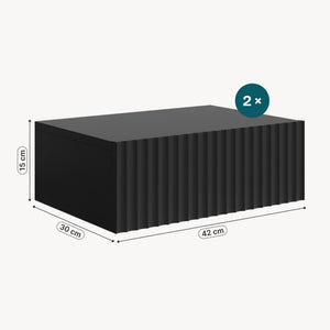 Juego de 2 mesitas de noche flotantes Nand 1 cajón [en.casa]
