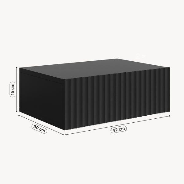 Mesita de noche flotante Nand 1 cajón [en.casa]