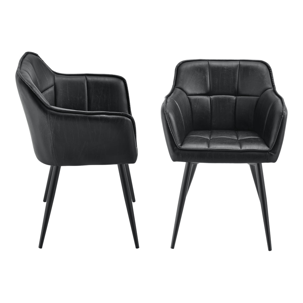 Set de sillas de comedor Birmingham con reposabrazos 81x57x53 cm - [en.casa]