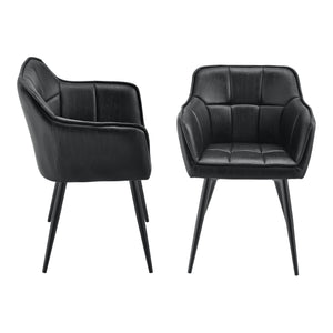 Set de sillas de comedor Birmingham con reposabrazos 81x57x53 cm - [en.casa]