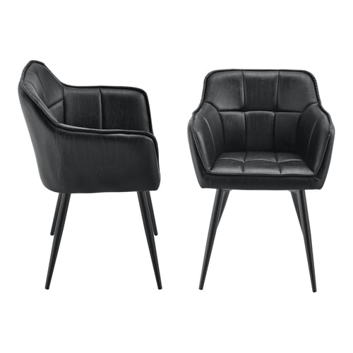 Set de sillas de comedor Birmingham con reposabrazos 81x57x53 cm - [en.casa]