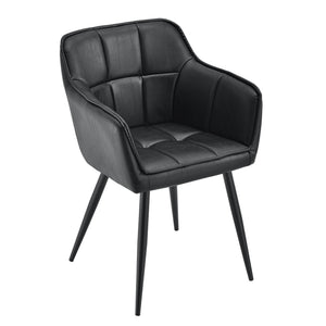 Silla de comedor Birmingham con reposabrazos 81x57x53 cm - [en.casa]