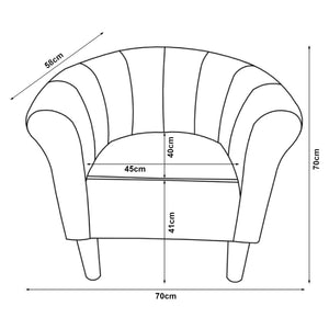 Sillón Jelgava 70x70x58 cm en varios colores y acabados [en.casa]