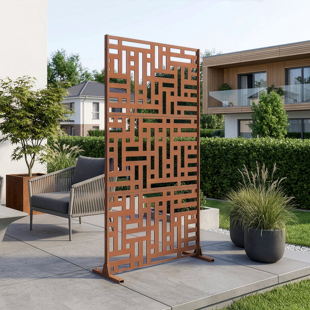 Tabique Bernalda con diseño atractivo acero En diferenres medidas - Negro [casa.pro]