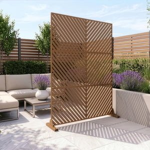 Tabique Kekan exterior acero 180x90/120 cm [casa.pro]