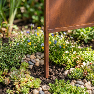 Set de 2 estacas de jardín Irsina 160x50 cm acero corten óxido noble [casa.pro]