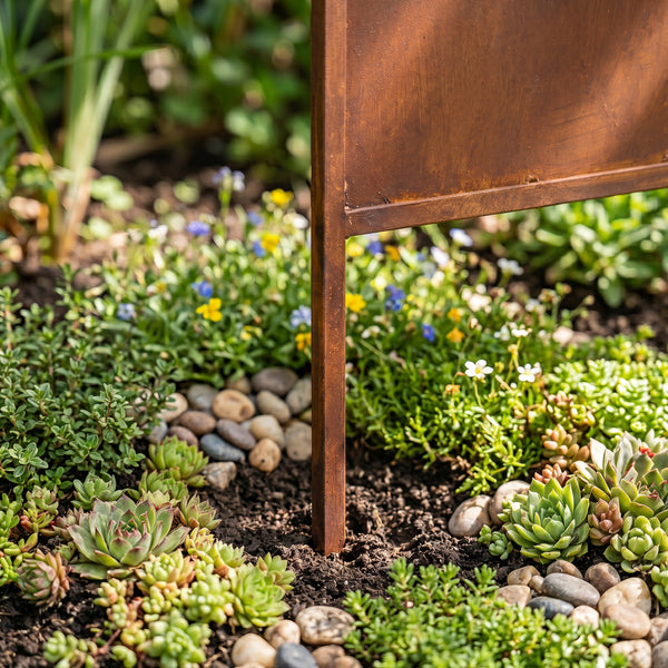 Set de 2 estacas de jardín Irsina 160x50 cm acero corten óxido noble [casa.pro]