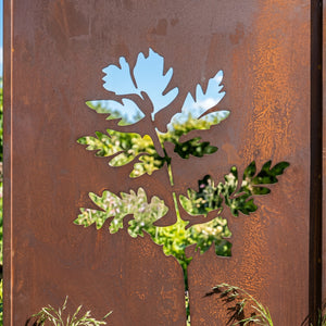 Set de 2 estacas de jardín Irsina 160x50 cm acero corten óxido noble [casa.pro]