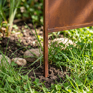 Set de 2 estacas de jardín Irsina 160x50 cm acero corten óxido noble [casa.pro]