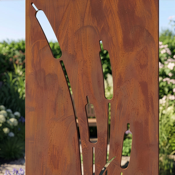Set de 2 estacas de jardín Irsina 160x50 cm acero corten óxido noble [casa.pro]