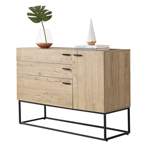 Aparador Hylte 115x40x79cm en aspecto de roble en.casa