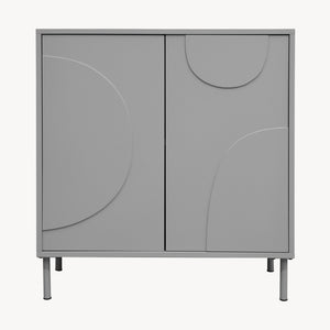 Aparador Holea con 2 puertas MDF 75x70x34 cm - [en.casa]