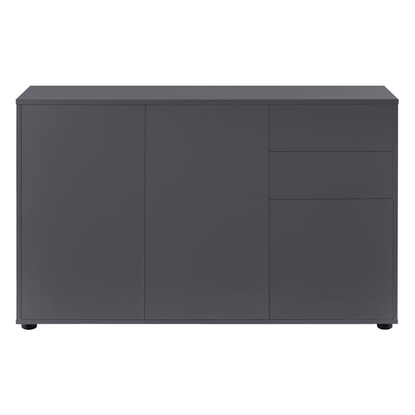 Cómoda Paarl con 2 cajones sin mango y 3 puertas 74 x 117 x 36 cm [en.casa]