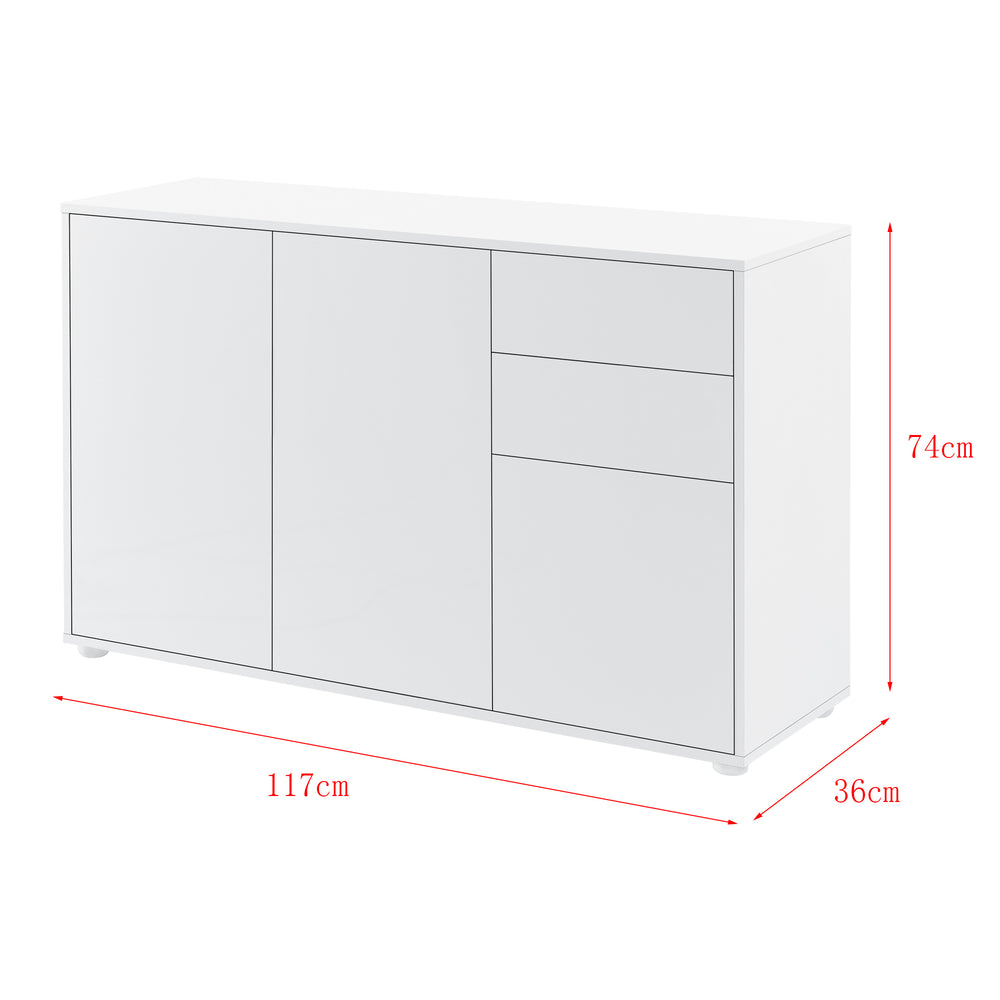 Aparador Paarl 74x117x36 cm en varios colores en.casa - premiumXL