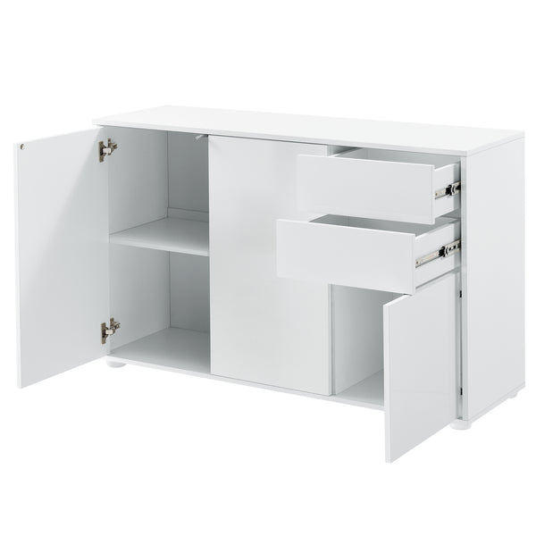 Cómoda Paarl con 2 cajones sin mango y 3 puertas 74 x 117 x 36 cm [en.casa]