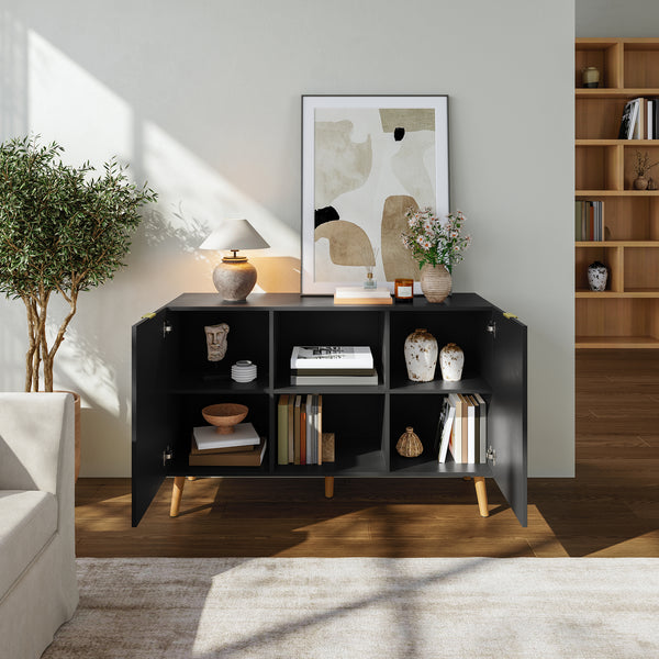 Aparador Nand puertas 120x40x76cm - [en.casa]