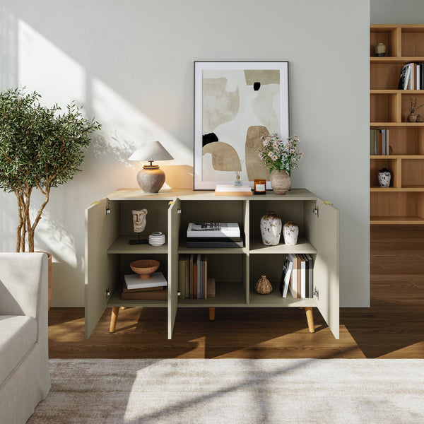 Aparador Nand puertas 120x40x76cm - [en.casa]
