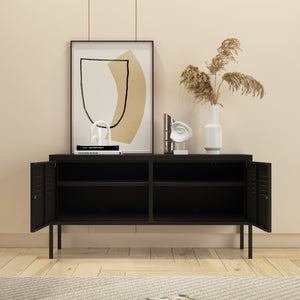 Aparador Pyhtää 118x40x60cm Acero [en.casa]