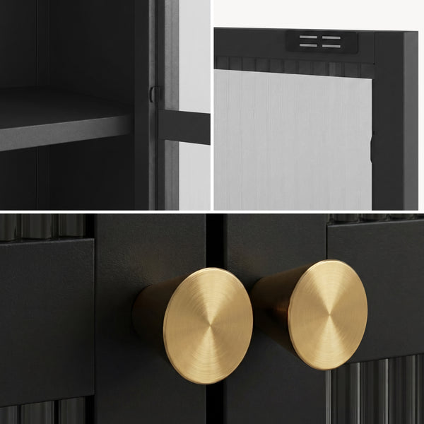 Aparador Säkylä con 2 puertas 84x64x35 cm - [en.casa]