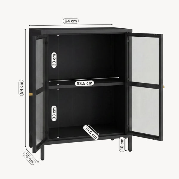 Aparador Säkylä con 2 puertas 84x64x35 cm - [en.casa]