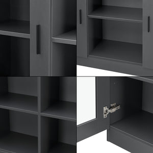 Aparador Spøttrup con puertas de vidrio varios colores [en.casa]