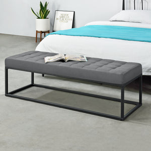 Banco tapizado Salta metal 120x40x38 cm en varios colores [pro.tec] - premiumXL