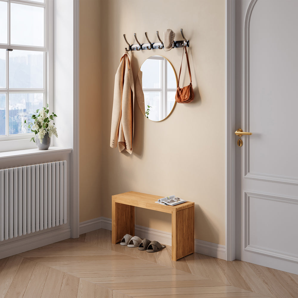 Banco para entrada Korjad bambú 90x33x43cm Natural [en.casa]