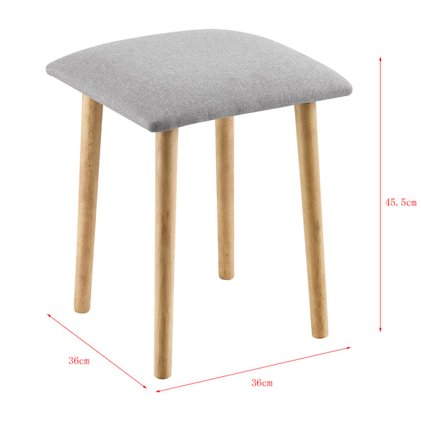 Taburete Gera 45,5 x 36 x 36 cm Acolchado en varios colores en.casa