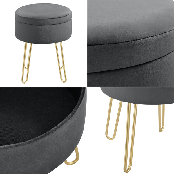 Taburete Siders 48x38x38 cm MDF/estructura de metal varios colores en.casa