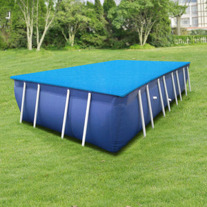 Cubierta solar para piscina Ferrarno azul rectangular [en.casa]