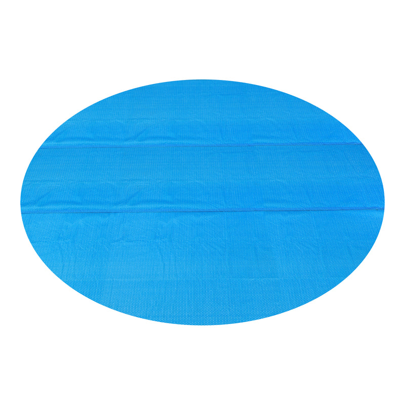 Esquema acotado Cubierta solar para piscina Ferrarno redonda azul [en.casa]