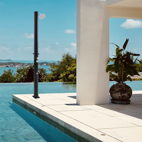 Ducha solar Frerievn con ducha para pies 215 cm 18L [casa.pro]