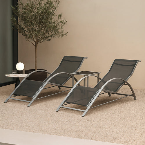 Conjunto de muebles de jardín Binetto 3 piezas [en.casa] - premiumXL