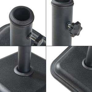 Base para sombrilla Biccari de hormigón negro [casa.pro]