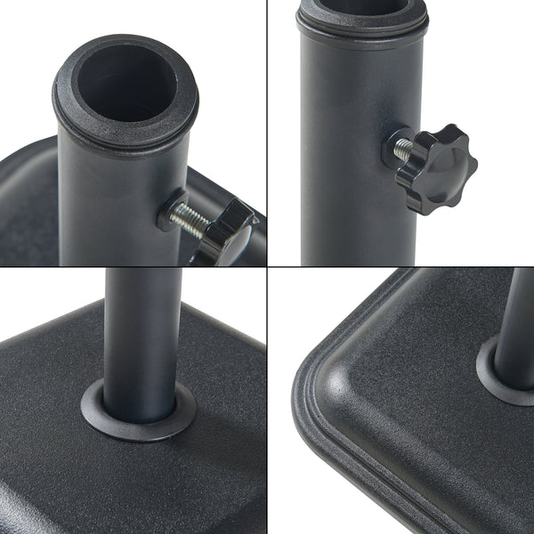 Base para sombrilla Biccari de hormigón negro [casa.pro]