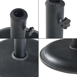Soporte de sombrilla Bionaz redondo hormigón - Negro [casa.pro]