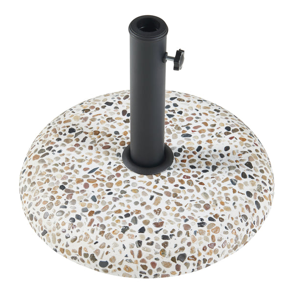 Soporte de Sombrilla Bitritto Aspecto Grava Hormigón 45 x 6 cm - [casa.pro]