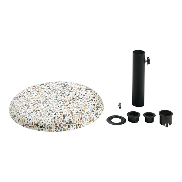 Soporte de Sombrilla Bitritto Aspecto Grava Hormigón 45 x 6 cm - [casa.pro]