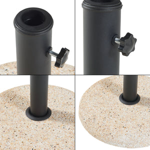 Soporte de Sombrilla Bitritto Aspecto Grava Hormigón 45 x 6 cm - [casa.pro]
