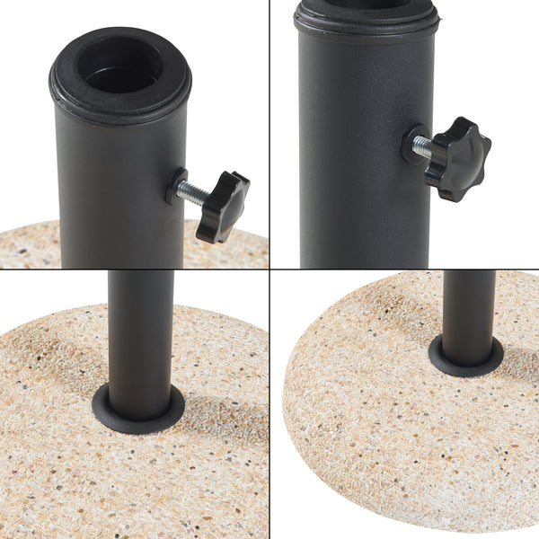Soporte de Sombrilla Bitritto Aspecto Grava Hormigón 45 x 6 cm - [casa.pro]