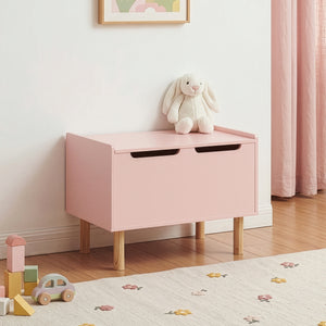 Caja de juguetes Virer 60x40x45 cm Rosa [en.casa]
