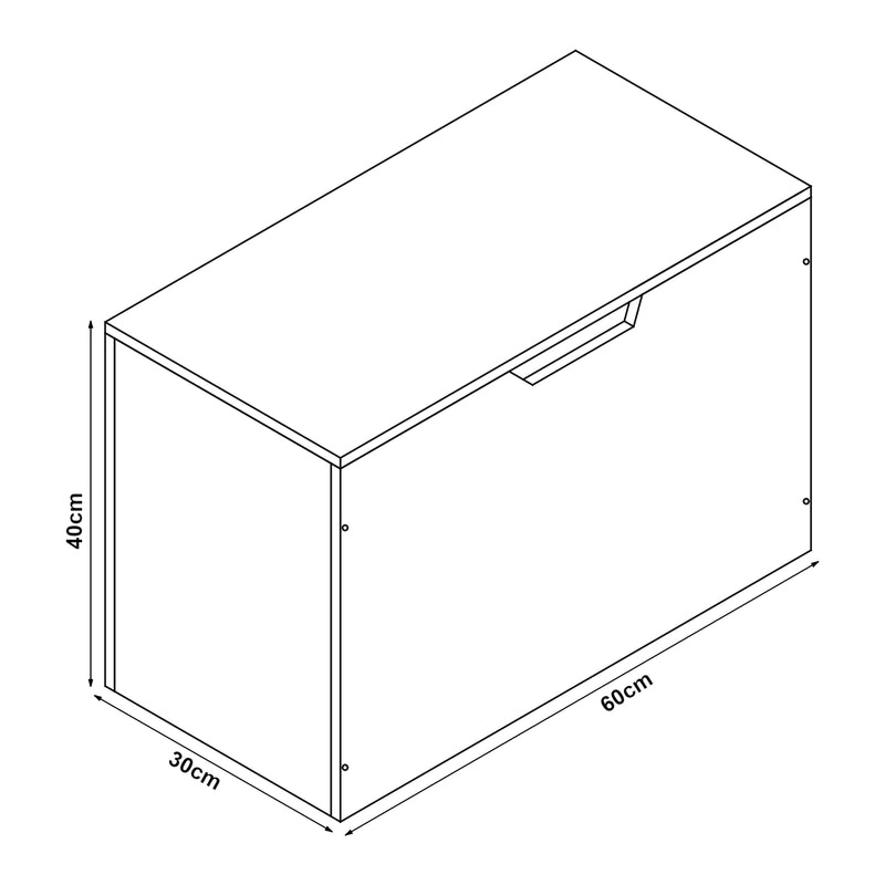 Esquema acotado Caja de juguetes Oleiros [en.casa]