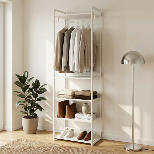 Perchero burro Jässaatka 200x61x40 cm - Gris [en.casa]