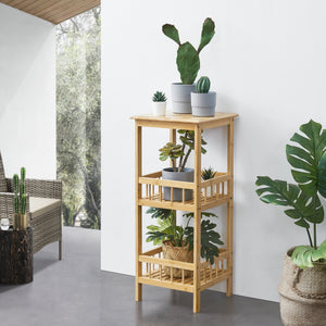 Estantería Pyhäjärvi bambú 79x33x33 cm natural [en.casa] - premiumXL