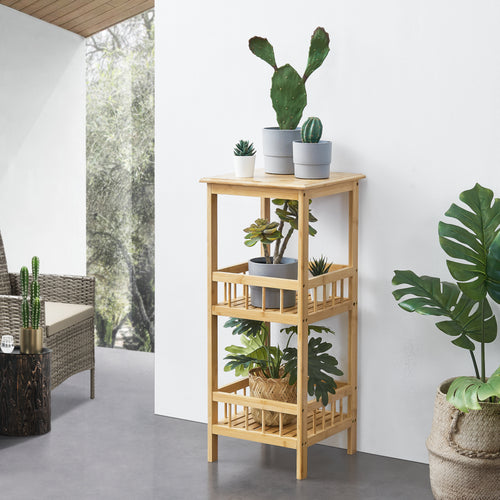 Estantería Pyhäjärvi bambú 79x33x33 cm natural [en.casa] - premiumXL
