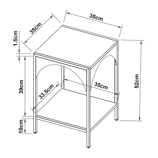 Estantería Akaa de acero [en.casa]
