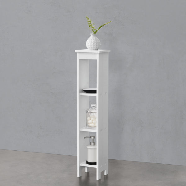 Estantería de pie Arvika con 3 estantes 80x17x17cm en varios colores [en.casa]