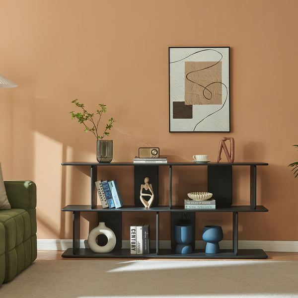 Librería Gäljami 4 compartimentos abiertos 160x35x74cm - [en.casa]