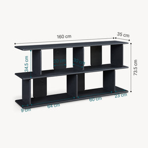 Librería Gäljami 4 compartimentos abiertos 160x35x74cm - [en.casa]